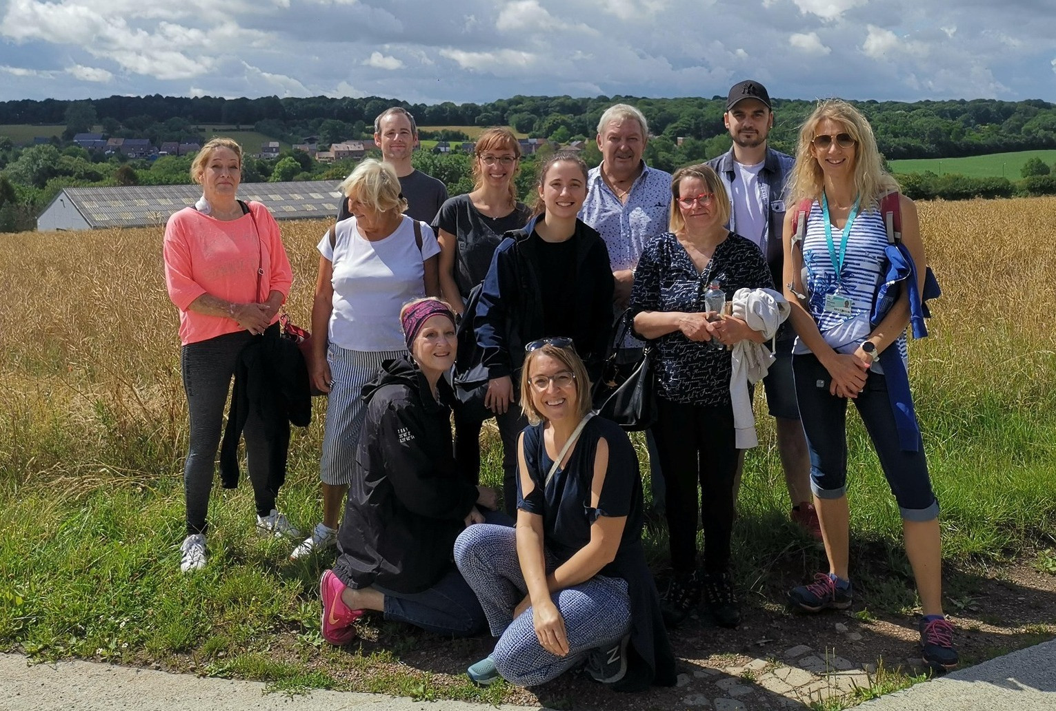 Promenade avec les patients du Centre des brûlés de l'IMTR Charleroi